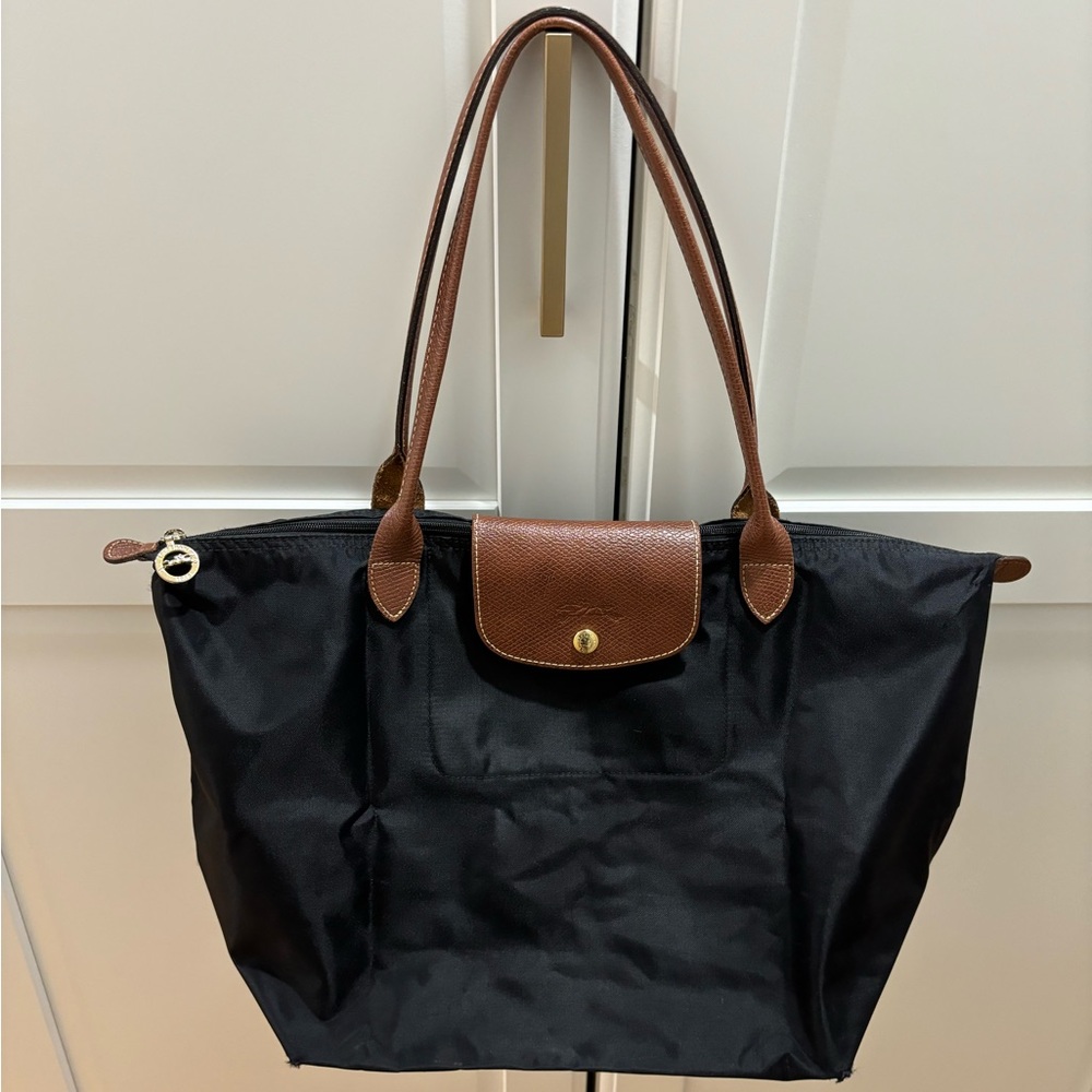Longchamp Large Le Pliage Black Tote
